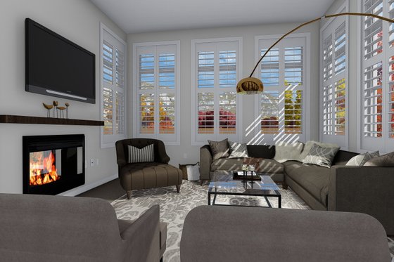 Interior - Family Room 3 for Traditional House Plan #1060-62 - 3 bed, 2.5 bath