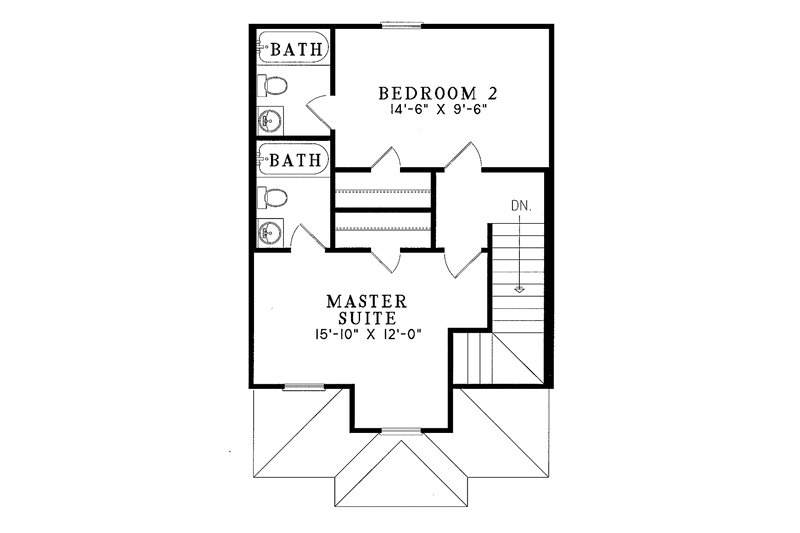 House Plan Design - Floor Plan - Upper Floor for Country House Plan #17-3176 - 2 bed, 2.5 bath