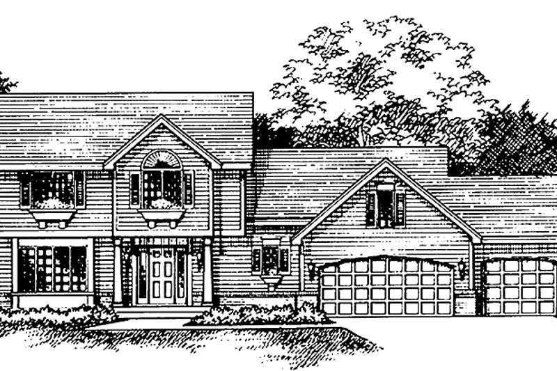 House Design - Colonial Exterior - Front Elevation Plan #51-696