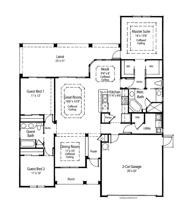 House Design - Farmhouse Floor Plan - Main Floor Plan #938-2