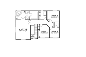 Floor Plan - Upper Floor for Craftsman House Plan #943-28 - 4 bed, 2.5 bath