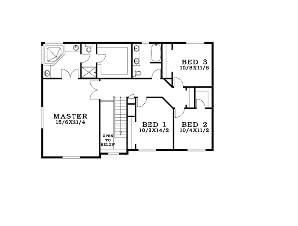 Craftsman Floor Plan - Upper Floor Plan #943-28