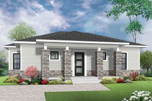 Ranch Exterior - Front Elevation Plan #23-2619