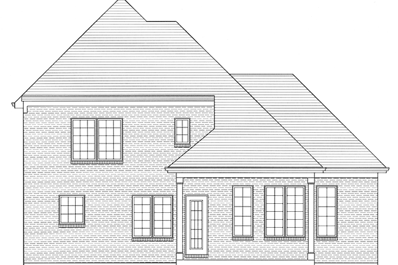 House Plan Design - Exterior - Rear Elevation for European House Plan #46-827 - 3 bed, 2.5 bath