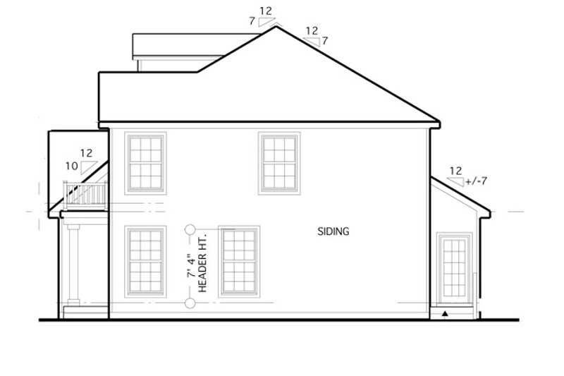 Home Plan - Exterior - Other Elevation 1 for Colonial House Plan #1053-48 - 4 bed, 2.5 bath