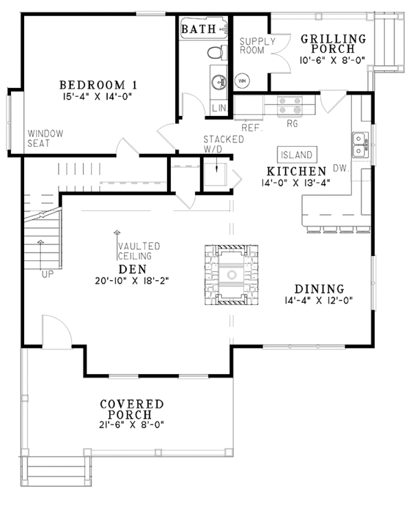 House Design - Country Floor Plan - Main Floor Plan #17-3089