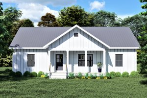 Cottage Exterior - Front Elevation Plan #44-246