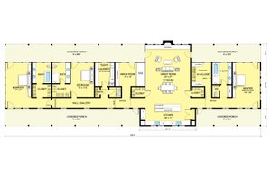 Floor Plan - Main Floor for Ranch House Plan #888-6 - 3 bed, 3 bath