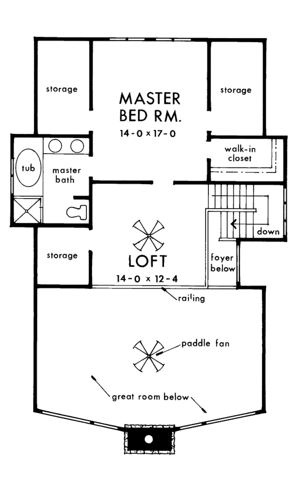 Architectural House Design - Contemporary Floor Plan - Upper Floor Plan #929-85
