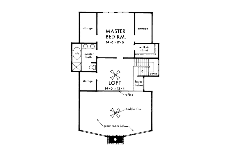 Home Plan - Floor Plan - Upper Floor for Contemporary House Plan #929-85 - 3 bed, 2 bath