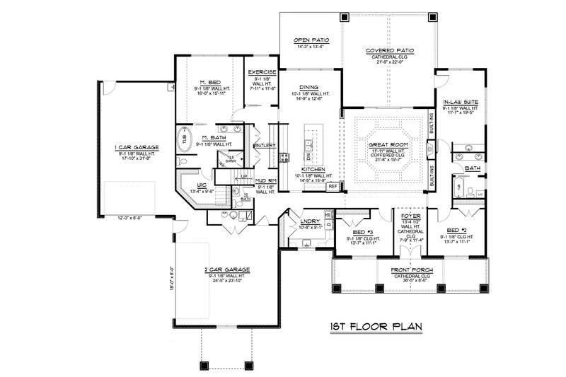 House Plan Design - Floor Plan - Main Floor for Craftsman House Plan #1064-199 - 4 bed, 3.5 bath