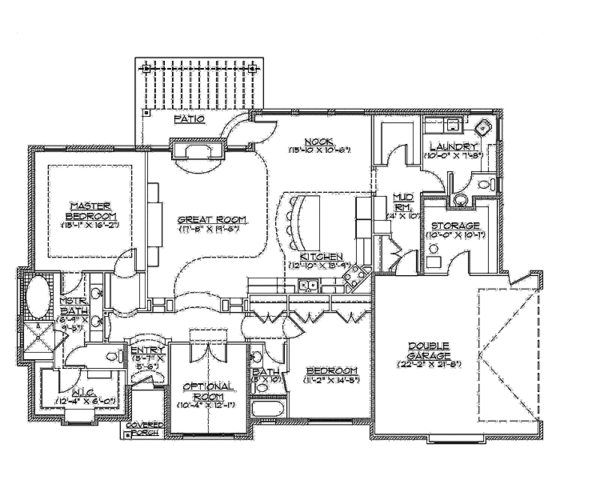 House Plan Design - Country Floor Plan - Main Floor Plan #945-98