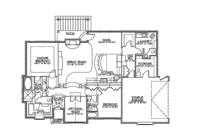 Home Plan - Floor Plan - Main Floor for Country House Plan #945-98 - 3 bed, 2.5 bath