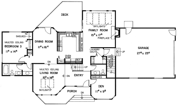 House Plan Design - Contemporary Floor Plan - Main Floor Plan #60-784