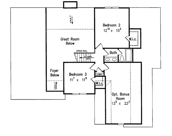 House Plan Design - Traditional Floor Plan - Upper Floor Plan #927-777
