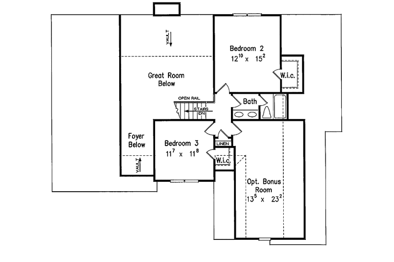 House Blueprint - Floor Plan - Upper Floor for Traditional House Plan #927-777 - 4 bed, 3 bath