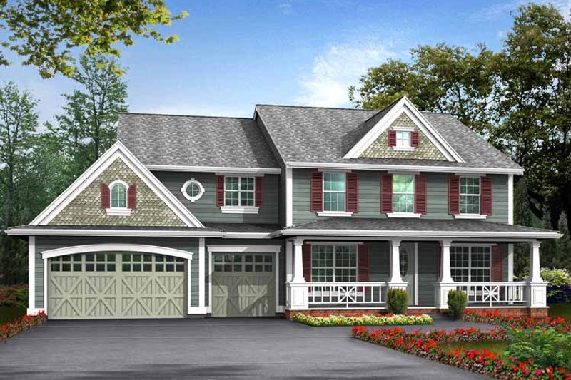 Dream House Plan - Exterior - Front Elevation 3 for Craftsman House Plan #132-369 - 4 bed, 3.5 bath
