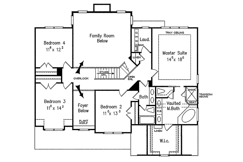 Home Plan - Floor Plan - Upper Floor for Traditional House Plan #927-340 - 5 bed, 3 bath
