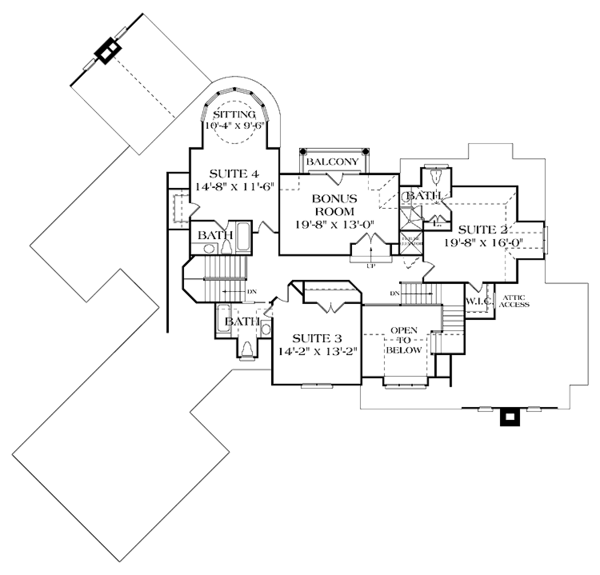 House Plan Design - Country Floor Plan - Upper Floor Plan #453-403