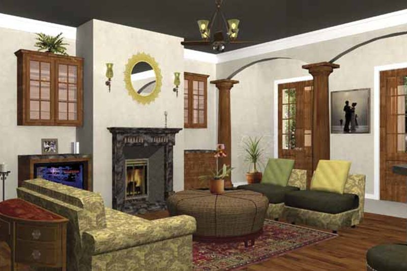 Home Plan - Interior - Family Room for Traditional House Plan #44-207 - 3 bed, 2.5 bath
