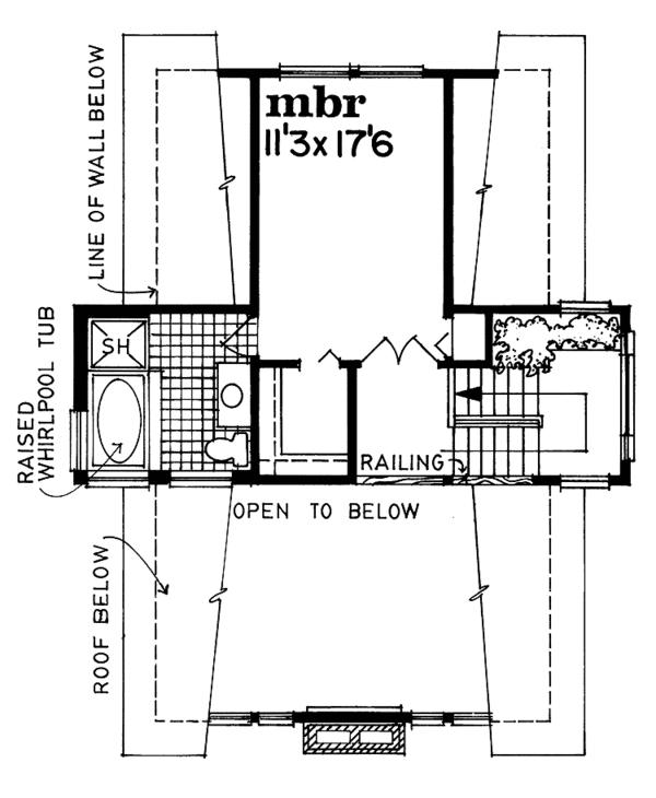 Home Plan - Contemporary Floor Plan - Upper Floor Plan #47-728