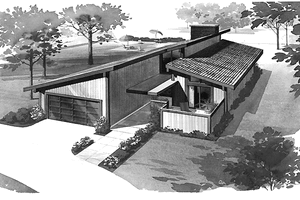 Contemporary Exterior - Front Elevation Plan #72-712