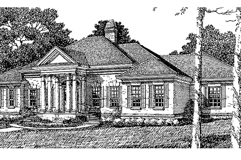 Dream House Plan - European Exterior - Front Elevation Plan #985-10