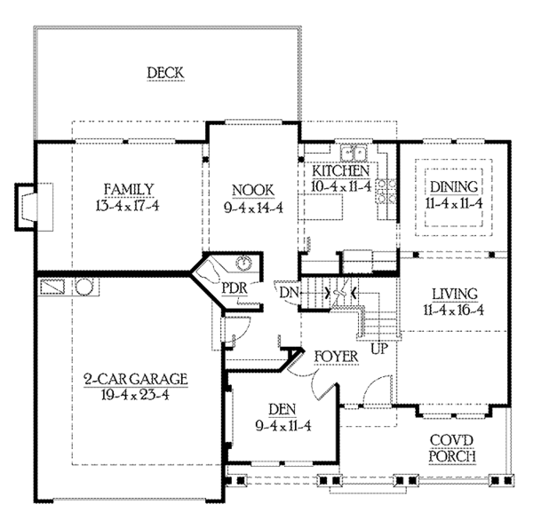 Home Plan - Craftsman Floor Plan - Main Floor Plan #132-359