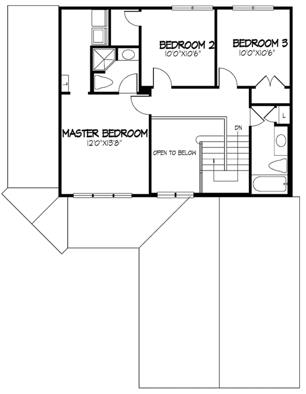 House Design - Country Floor Plan - Upper Floor Plan #320-1445