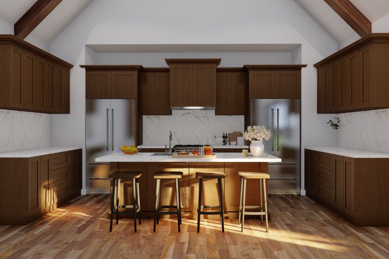Architectural House Design - Interior - Kitchen 1 for European House Plan #923-14 - 3 bed, 2.5 bath
