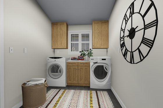 Interior - Laundry for Traditional House Plan #1060-63 - 3 bed, 2.5 bath