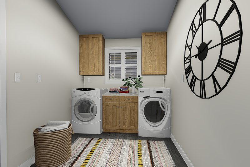 Architectural House Design - Interior - Laundry for Traditional House Plan #1060-63 - 3 bed, 2.5 bath