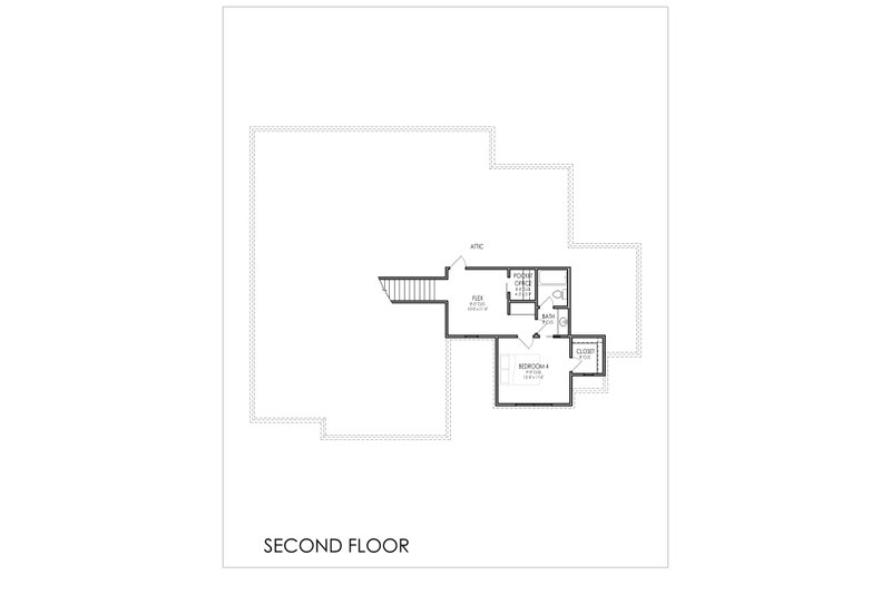 House Blueprint - Floor Plan - Upper Floor for Farmhouse House Plan #1119-2 - 4 bed, 3.5 bath