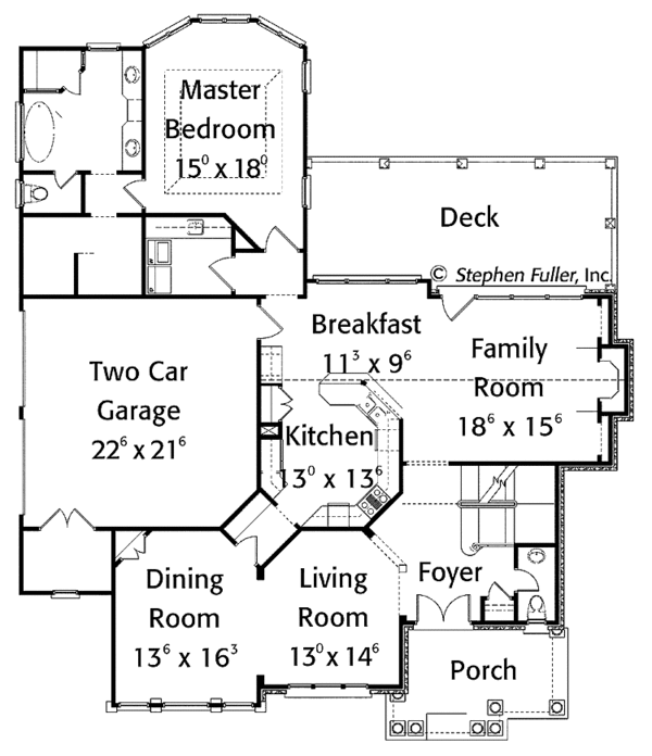 Country Floor Plan - Main Floor Plan #429-374
