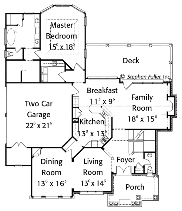 House Design - Country Floor Plan - Main Floor Plan #429-374