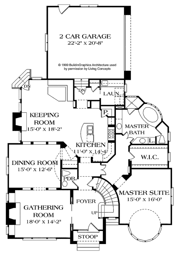 House Plan Design - Country Floor Plan - Main Floor Plan #453-293