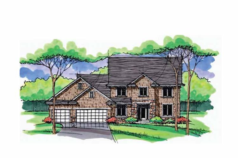 Dream House Plan - Exterior - Front Elevation 3 for Colonial House Plan #51-1024 - 3 bed, 2.5 bath