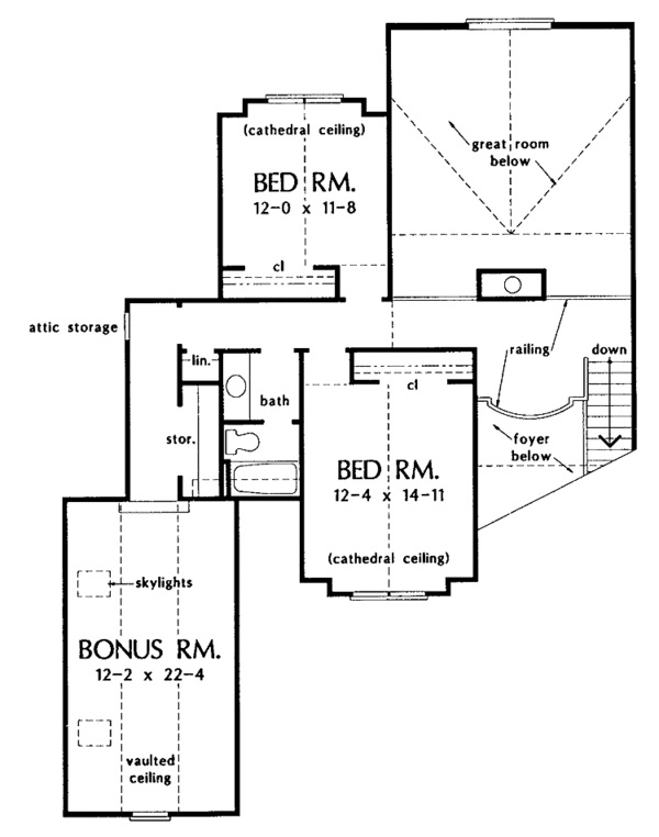 House Plan Design - Traditional Floor Plan - Upper Floor Plan #929-228