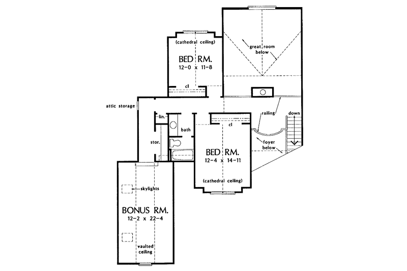 Dream House Plan - Floor Plan - Upper Floor for Traditional House Plan #929-228 - 4 bed, 3 bath
