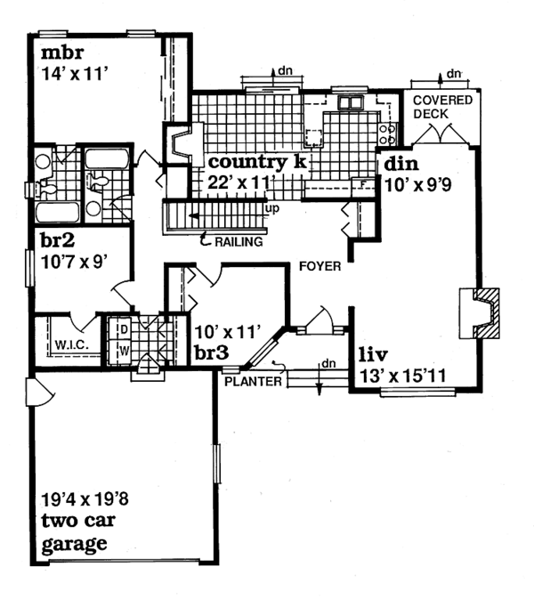 House Blueprint - Ranch Floor Plan - Main Floor Plan #47-802