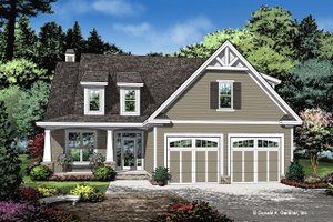 Cottage Exterior - Front Elevation Plan #929-1104