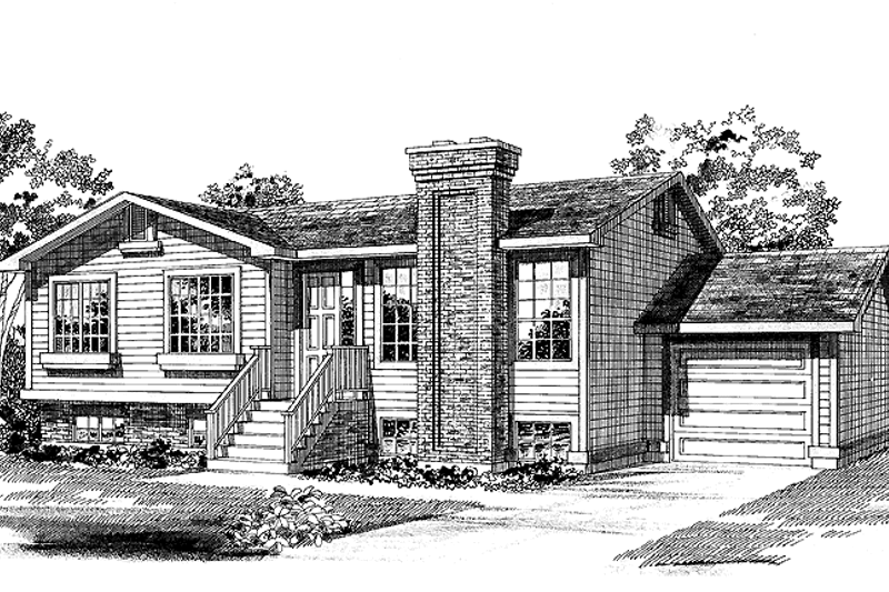House Blueprint - Country Exterior - Front Elevation Plan #47-779