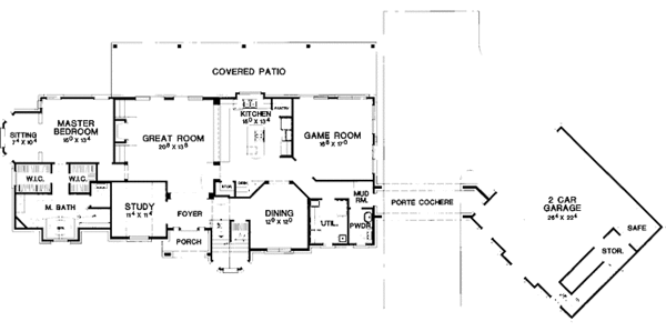 House Design - Mediterranean Floor Plan - Main Floor Plan #472-231