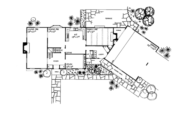 Home Plan - Colonial Floor Plan - Main Floor Plan #72-616