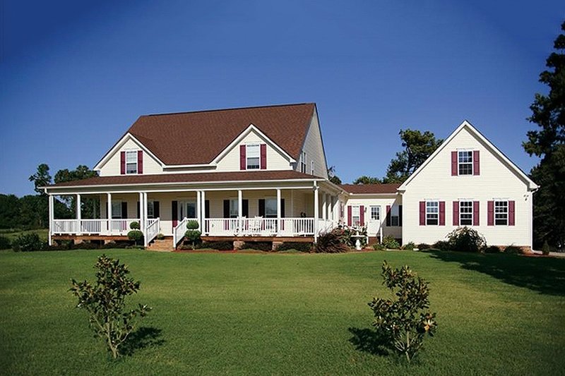 Architectural House Design - Farmhouse Exterior - Front Elevation Plan #56-205