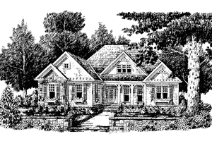 Exterior - Front Elevation 3 for Country House Plan #927-108 - 3 bed, 2 bath