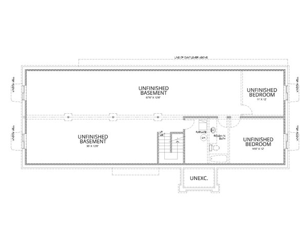 Farmhouse Floor Plan - Lower Floor Plan #112-204