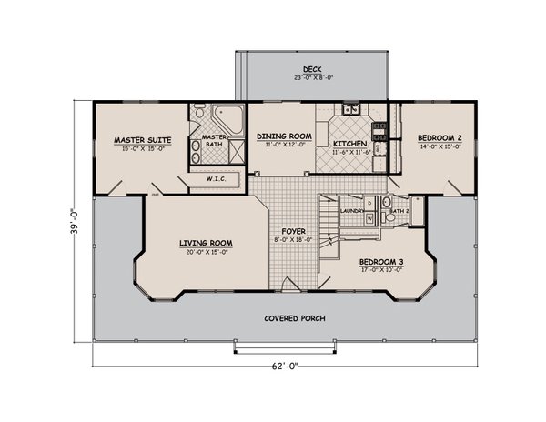 House Plan Design - Farmhouse Floor Plan - Main Floor Plan #1082-9