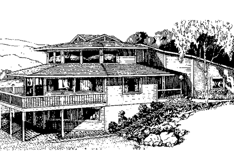 Home Plan - Exterior - Front Elevation 3 for Contemporary House Plan #320-826 - 3 bed, 3 bath