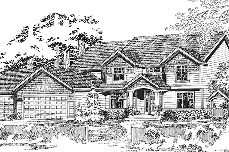 Home Plan - Country Exterior - Front Elevation Plan #966-43